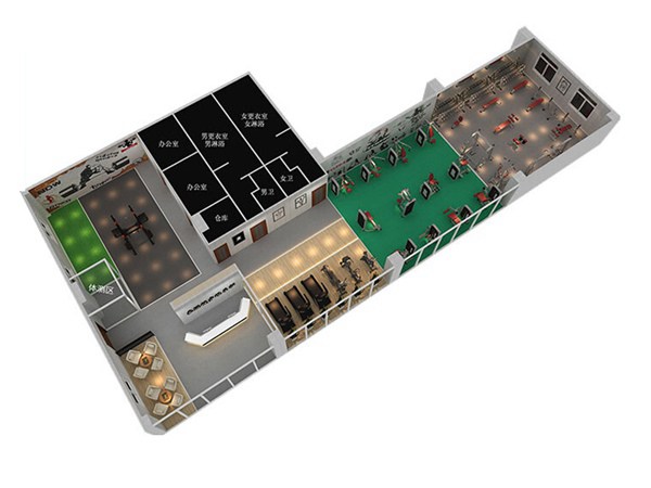 800平方健身房配置方案-广西suncitygroup太阳集团体育健身器材有限公司