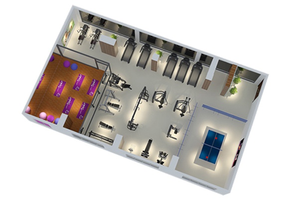 120平方健身房配置方案-广西suncitygroup太阳集团体育健身器材有限公司