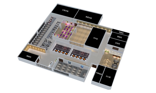 1700平方健身房配置方案-广西suncitygroup太阳集团体育健身器材有限公司