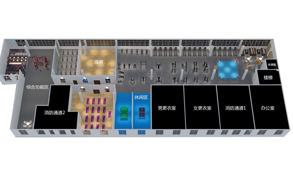 2000平方健身房配置方案-广西suncitygroup太阳集团体育健身器材有限公司