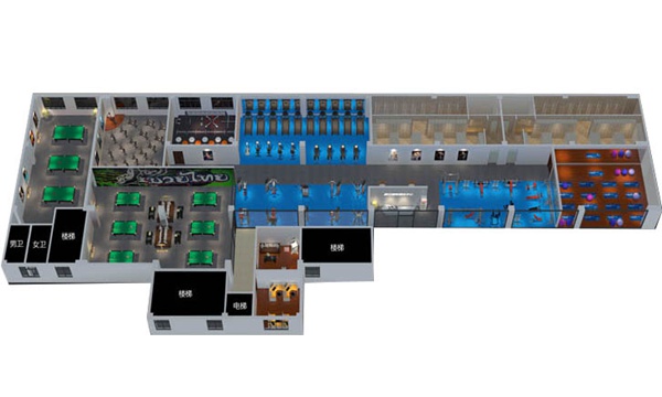1200平方健身房配置方案-广西suncitygroup太阳集团体育健身器材有限公司